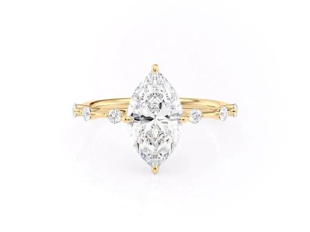 The Hidden Halo Penelope Set With A 3.5 Carat Marquise Moissanite Discount