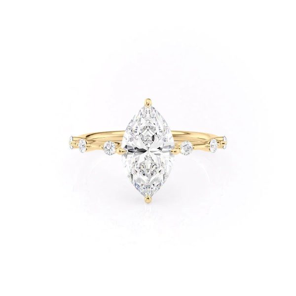 The Hidden Halo Penelope Set With A 3.5 Carat Marquise Moissanite Discount