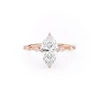 The Hidden Halo Penelope Set With A 4.5 Carat Marquise Moissanite Online