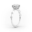 The Hidden Halo Penelope Set With A 2 Carat Marquise Moissanite on Sale