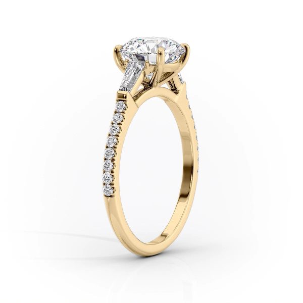 The Pave Liv Set With A 3 Carat Marquise Moissanite on Sale