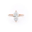 The Pave Kamellie Set With A 5 Carat Marquise Moissanite Online Hot Sale