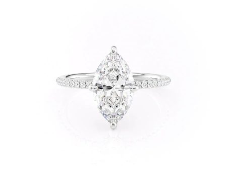 The Pave Kamellie Set With A 3 Carat Marquise Moissanite Discount