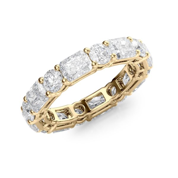 4.6ct Alternating Radiant and Round Basket Eternity Online Hot Sale