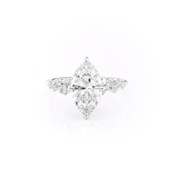 The Mia Set With A 1.5 Carat Marquise Moissanite Online Hot Sale