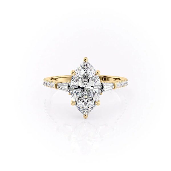 The Pave Liv Set With A 5 Carat Marquise Moissanite Online