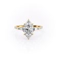 The Pave Liv Set With A 3 Carat Marquise Moissanite on Sale