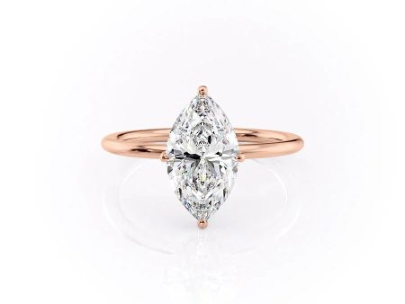 The Crown Kamellie Set With A 4 Carat Marquise Moissanite Supply