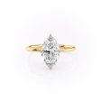 The Crown Kamellie Set With A 2 Carat Marquise Moissanite Online