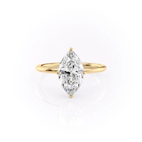 The Crown Kamellie Set With A 2 Carat Marquise Moissanite Online