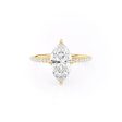 The Pave Kamellie Set With A 1.5 Carat Marquise Moissanite Online Sale