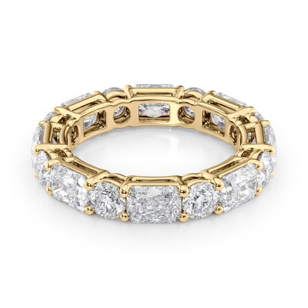 4.6ct Alternating Radiant and Round Basket Eternity Online Hot Sale