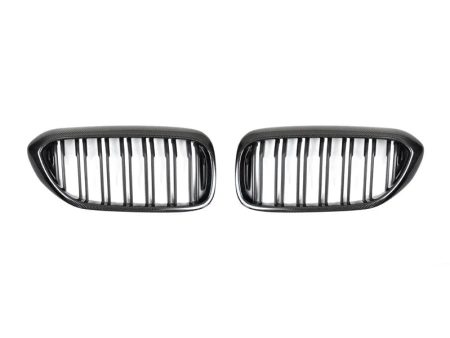 Autotecknic Replacement Grill BMW 5 Series G30 (17-22) [Dual-Slats] Glazing Black or Carbon Fiber Cheap