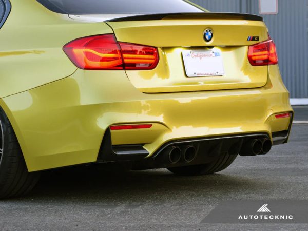 Autotecknic Rear Bumper Trim BMW M3 F80 (2015-2017) Carbon Fiber on Sale