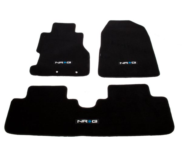 NRG Floor Mats Honda Civic Si EP3 (2002-2005) Black Front Rear Set on Sale